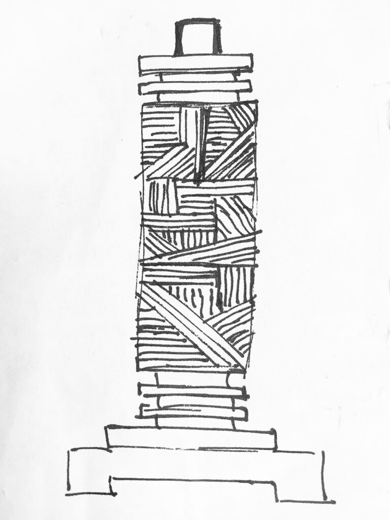 Sketch of Khaki Industrial Lamp